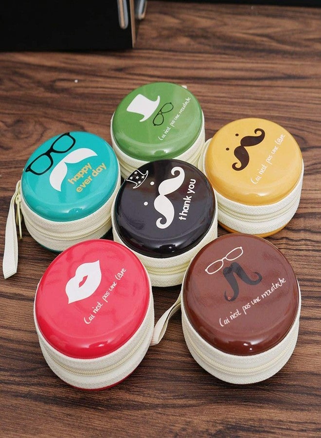 Elevea Mini Coin Cute Expression Elements Round Headset Purse Wallet Pouch Bag Coin Purses - Image 5